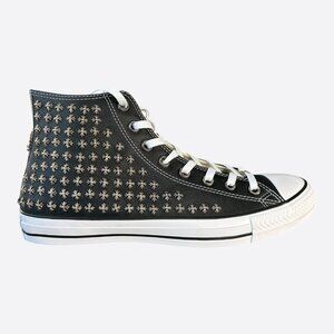 Chrome Hearts Black & Silver Cross High Top Converse